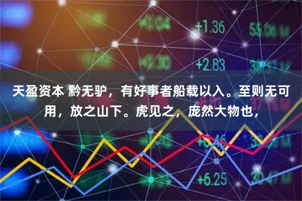 天盈资本 黔无驴，有好事者船载以入。至则无可用，放之山下。虎见之，庞然大物也，