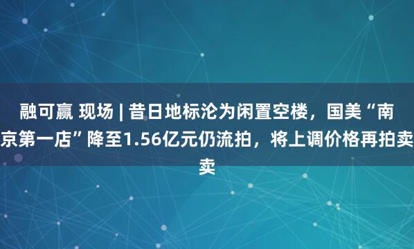 融可赢 现场 | 昔日地标沦为闲置空楼，国美“南京第一店”降至1.56亿元仍流拍，将上调价格再拍卖