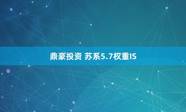 鼎豪投资 苏系5.7权重IS