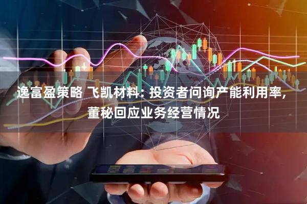 逸富盈策略 飞凯材料: 投资者问询产能利用率, 董秘回应业务经营情况