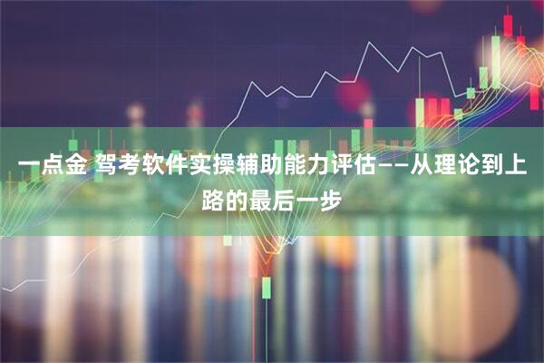 一点金 驾考软件实操辅助能力评估——从理论到上路的最后一步
