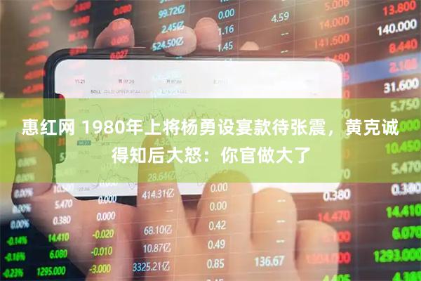 惠红网 1980年上将杨勇设宴款待张震，黄克诚得知后大怒：你官做大了