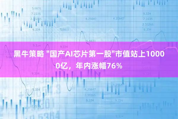 黑牛策略 "国产AI芯片第一股"市值站上10000亿，年内涨幅76%